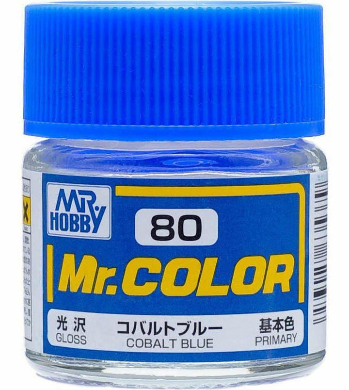 Mr. Hobby C80 Mr. Color Gloss Cobalt Blue Lacquer Paint 10ml - A-Z Toy Hobby