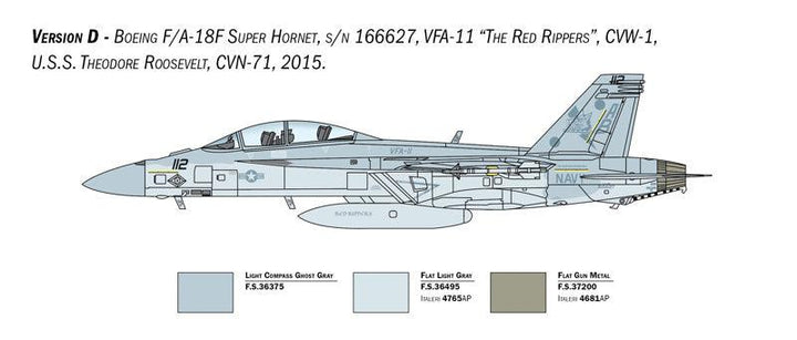 Italeri 2823 F/A-18F Super Hornet US Navy Special Color 1/48 Model Kit - A-Z Toy Hobby