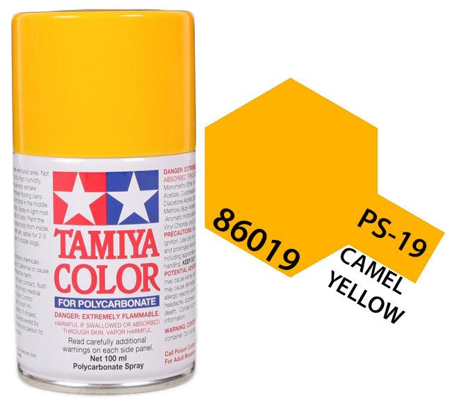 Tamiya 86019 PS-19 Camel Yellow Polycarbonate Spray Paint 100ml TAM86019 - A-Z Toy Hobby