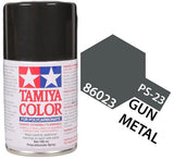 Tamiya 86023 PS-23 Gun Metal Polycarbonate Spray Paint 100ml TAM86023 - A-Z Toy Hobby