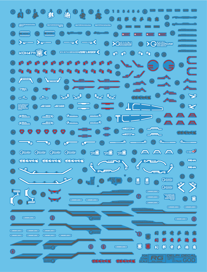 Delpi Water Decal For RG God - A-Z Toy Hobby