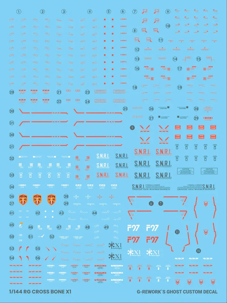 G-Rework Water Decal For RG Crossbone X1 - A-Z Toy Hobby