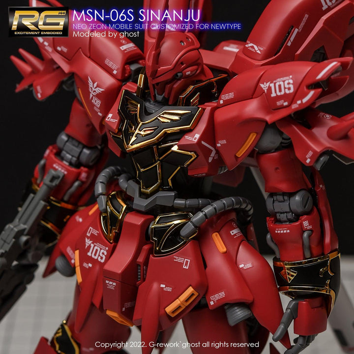 G-Rework Water Decal For RG Sinanju - A-Z Toy Hobby