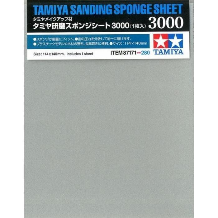Tamiya 87171 Sanding Sponge 3000 Sheet TAM87171 - A-Z Toy Hobby