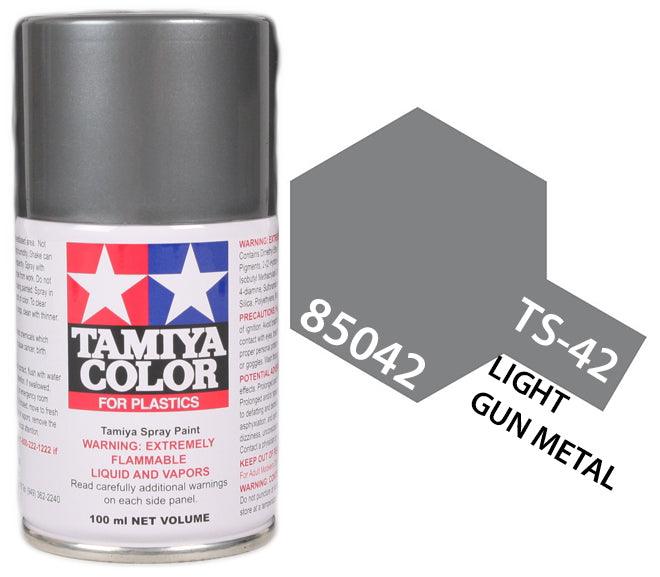 Tamiya 85042 TS-42 Light Gun Metal Lacquer Spray Paint 100ml TAM85042 - A-Z Toy Hobby