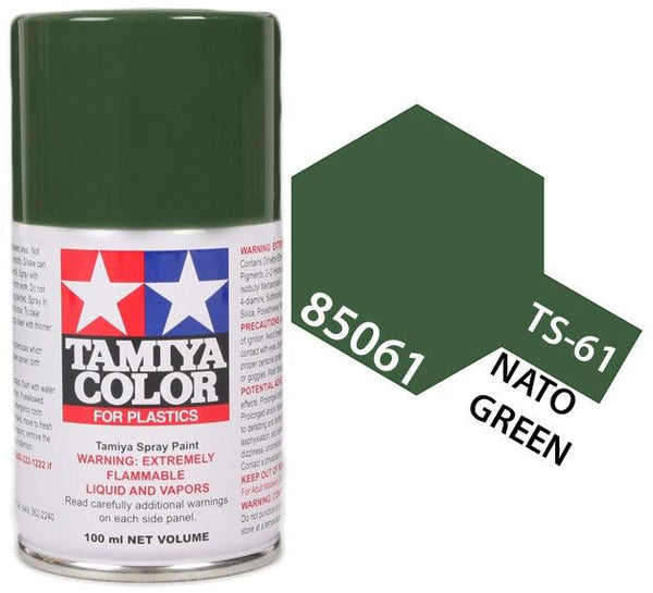 Tamiya 85061 TS-61 Nato Green Lacquer Spray Paint 100ml TAM85061 - A-Z Toy Hobby