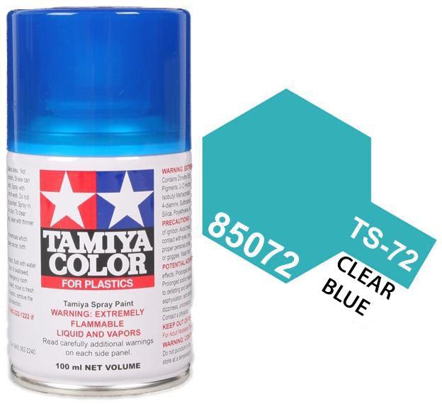 Tamiya 85072 TS-72 Clear Blue Lacquer Spray Paint 100ml TAM85072 - A-Z Toy Hobby