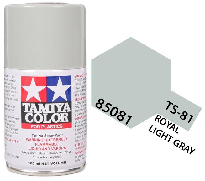 Tamiya 85081 TS-81 Royal Light Gray Lacquer Spray Paint 100ml TAM85081 - A-Z Toy Hobby