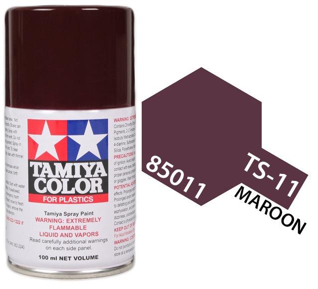 Tamiya 85011 TS-11 Maroon Lacquer Spray Paint 100ml TAM85011 - A-Z Toy Hobby