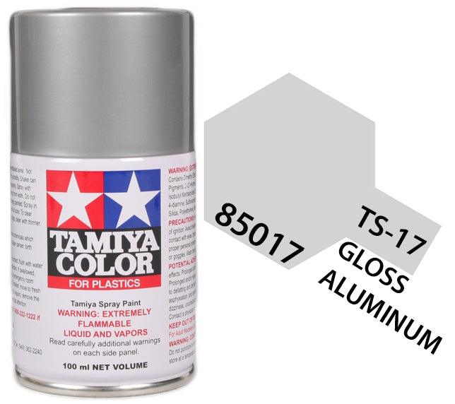 Tamiya 85017 TS-17 Gloss Aluminum Lacquer Spray Paint 100ml TAM85017 - A-Z Toy Hobby