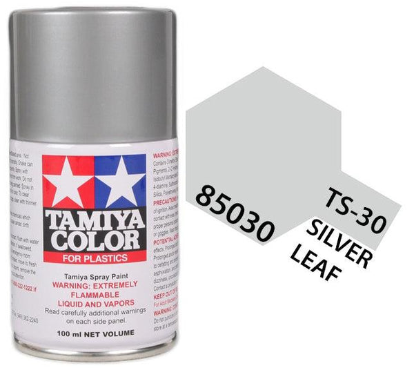 Tamiya 85030 TS-30 Silver Leaf Lacquer Spray Paint 100ml TAM85030 - A-Z Toy Hobby