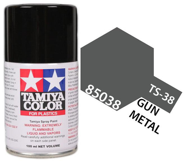 Tamiya 85038 TS-38 Gun Metal Lacquer Spray Paint 100ml TAM85038 - A-Z Toy Hobby