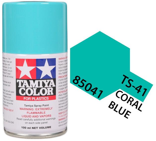 Tamiya 85041 TS-41 Coral Blue Lacquer Spray Paint 100ml TAM85041 - A-Z Toy Hobby