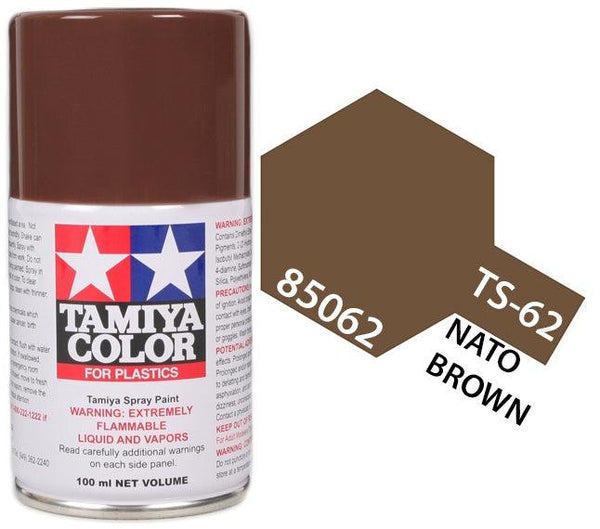 Tamiya 85062 TS-62 Nato Brown Lacquer Spray Paint 100ml TAM85062 - A-Z Toy Hobby