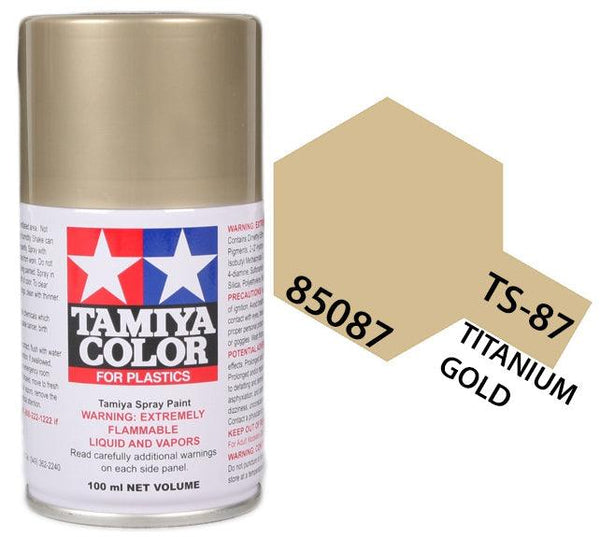 Tamiya 85087 TS-87 Titanium Gold Lacquer Spray Paint 100ml TAM85087 - A-Z Toy Hobby