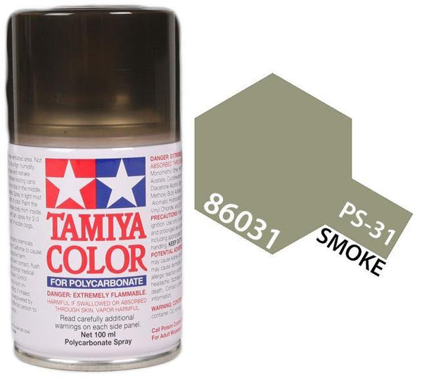 Tamiya 86031 PS-31 Smoke Polycarbonate Spray Paint 100ml TAM86031 - A-Z Toy Hobby