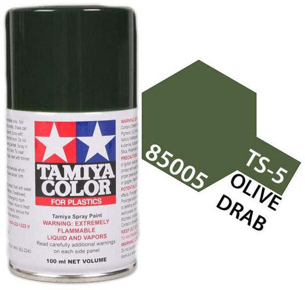 Tamiya 85005 TS-5 Olive Drab Lacquer Spray Paint 100ml TAM85005 - A-Z Toy Hobby