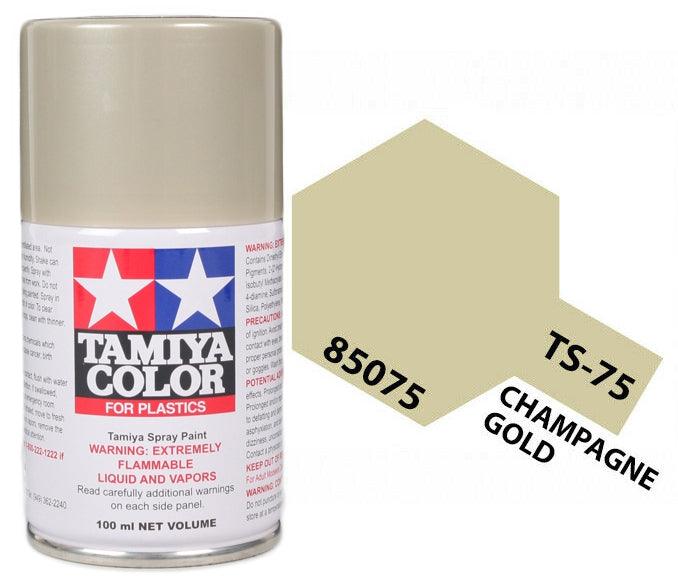Tamiya 85075 TS-75 Champagne Gold Lacquer Spray Paint 100ml TAM85075 - A-Z Toy Hobby
