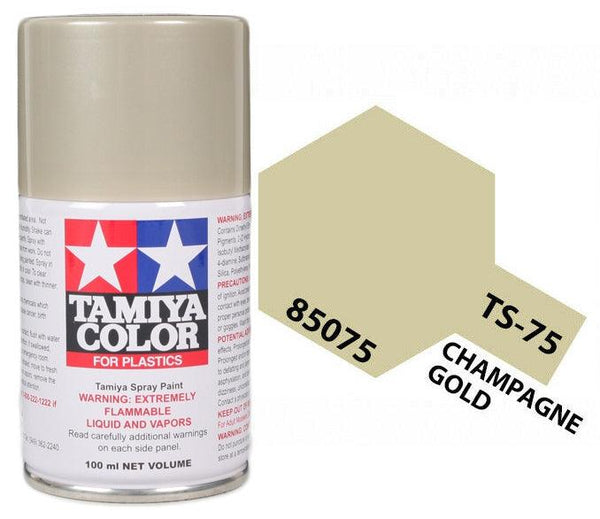 Tamiya 85075 TS-75 Champagne Gold Lacquer Spray Paint 100ml TAM85075 - A-Z Toy Hobby