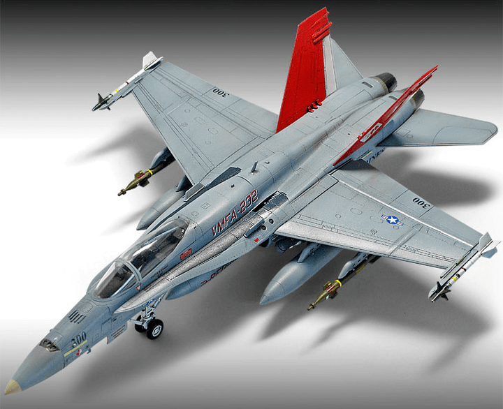 Academy 12520 USMC F/A-18A+ "VMFA-232 Red Devils" 1/72 Model Kit - A-Z Toy Hobby
