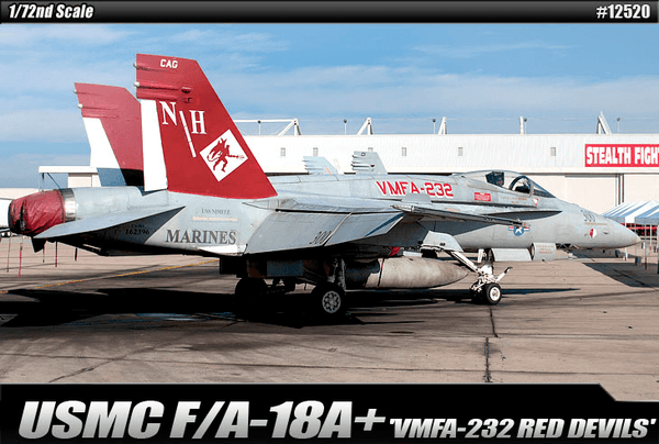 Academy 12520 USMC F/A-18A+ "VMFA-232 Red Devils" 1/72 Model Kit - A-Z Toy Hobby