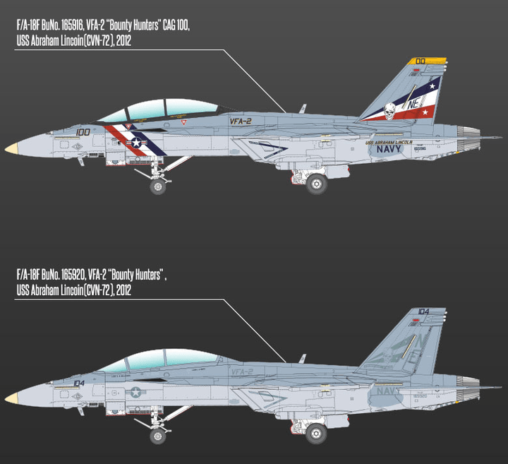 Academy #12567 USN F/A-18F "VFA-2 Bounty Hunters" 1/72 Model Kit - A-Z Toy Hobby