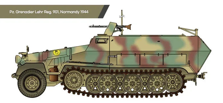 Academy 13540 German Sd.Kfz.251/1 Ausf.C 1/35 Model Kit - A-Z Toy Hobby