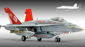 Academy 12520 USMC F/A-18A+ "VMFA-232 Red Devils" 1/72 Model Kit - A-Z Toy Hobby