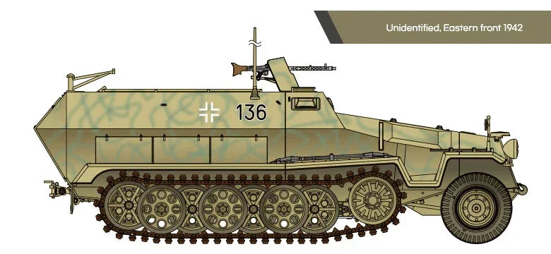 Academy 13540 German Sd.Kfz.251/1 Ausf.C 1/35 Model Kit - A-Z Toy Hobby
