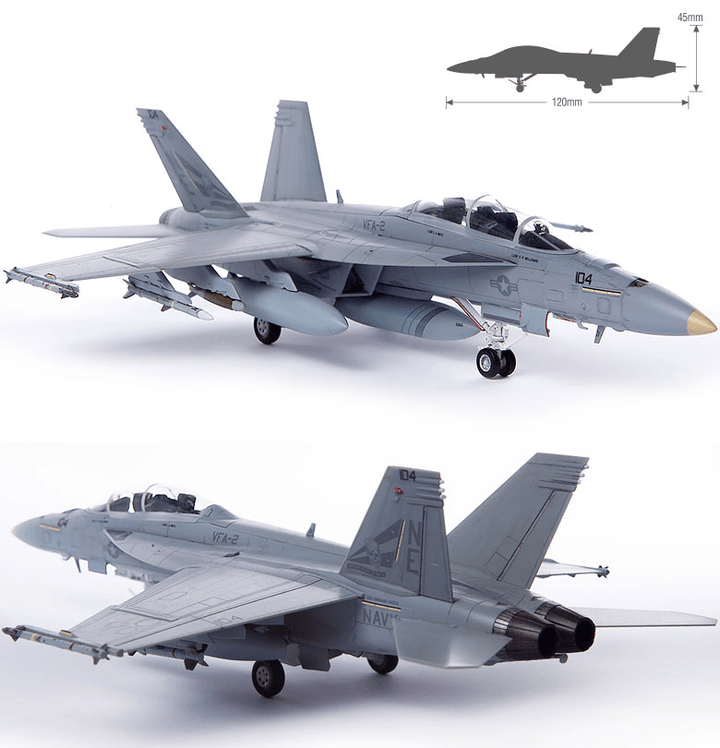 Academy #12567 USN F/A-18F "VFA-2 Bounty Hunters" 1/72 Model Kit - A-Z Toy Hobby