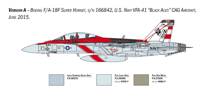 Italeri 2823 F/A-18F Super Hornet US Navy Special Color 1/48 Model Kit - A-Z Toy Hobby
