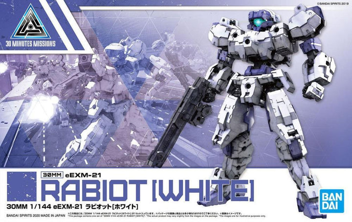Bandai 23 eEXM-21 Rabiot (White) 30MM 1/144 Model Kit - A-Z Toy Hobby