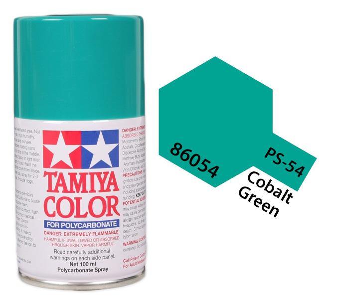 Tamiya 86054 PS-54 Cobalt Green Polycarbonate Spray Paint 100ml TAM86054 - A-Z Toy Hobby