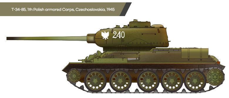 Academy 13421 Soviet Medium Tank T-34-85 1/72 Model Kit - A-Z Toy Hobby
