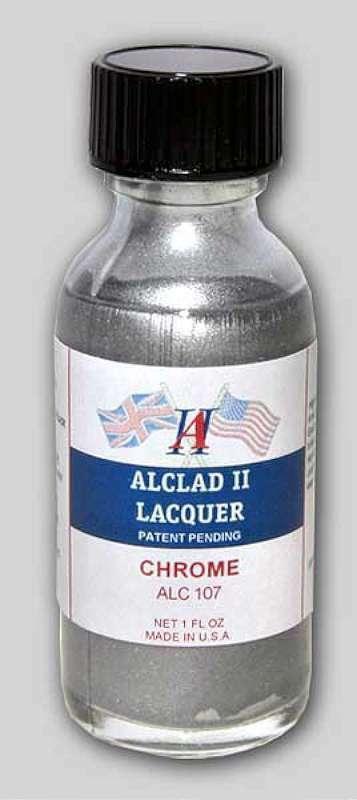 Alclad II ALC-107 Chrome Lacquer Paint 1oz - A-Z Toy Hobby