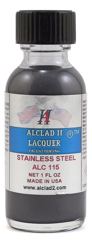 Alclad II ALC-115 Stainless Steel Lacquer Paint 1oz - A-Z Toy Hobby