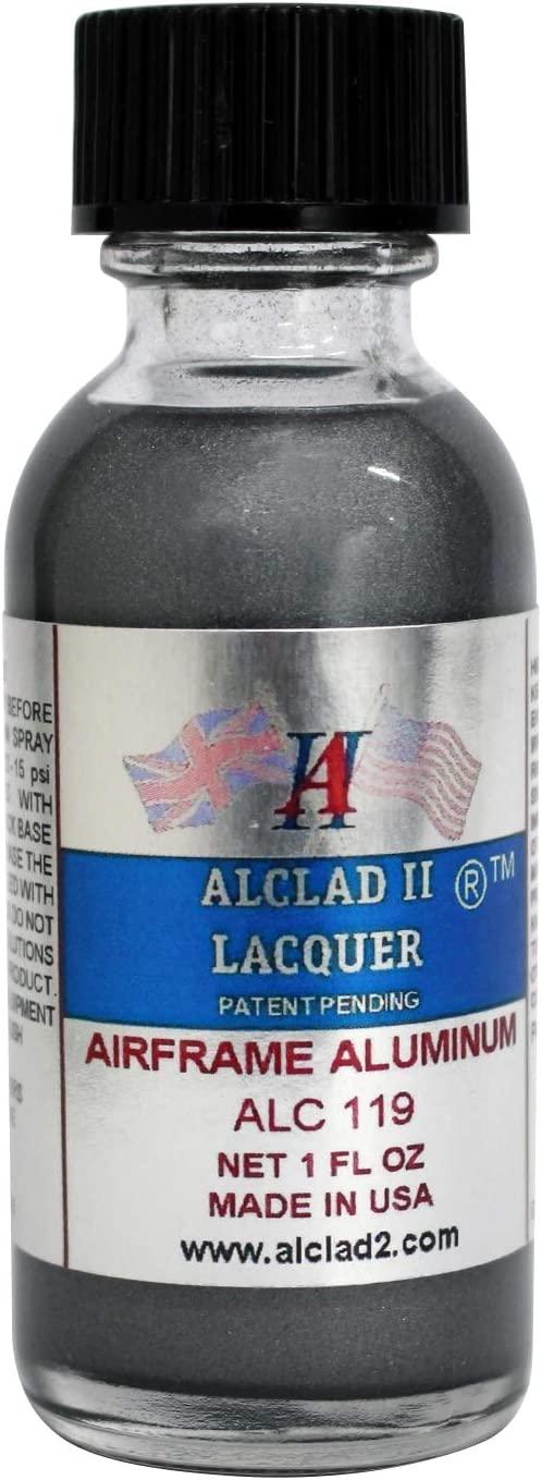 Alclad II ALC-119 Airframe Aluminum Lacquer Paint 1oz - A-Z Toy Hobby