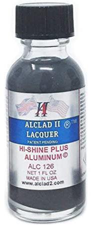 Alclad II ALC-126 Hi-Shine Plus Aluminum Lacquer Paint 1oz - A-Z Toy Hobby