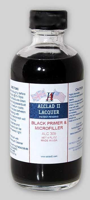 Alclad II ALC-309 Black Primer & Microfiller Paint 4oz - A-Z Toy Hobby