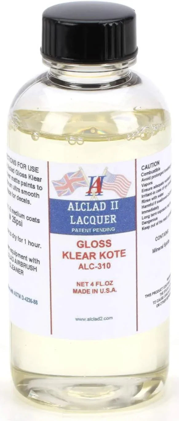 Alclad II ALC-310 Klear Kote Gloss Clear Top Coat Paint 4oz - A-Z Toy Hobby