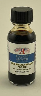 Alclad II ALC-412 Hot Metal Yellow Lacquer Paint 1oz - A-Z Toy Hobby