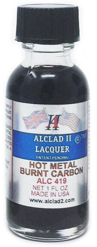 Alclad II ALC-419 Hot Metal Burnt Carbon Lacquer Paint 1oz - A-Z Toy Hobby