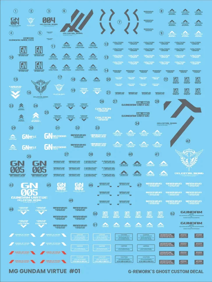 G-Rework Water Decal For MG Virtue - A-Z Toy Hobby