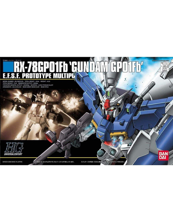 Bandai 018 RX-78GP01Fb Gundam GP01Fb HGUC 1/144 Model Kit - A-Z Toy Hobby