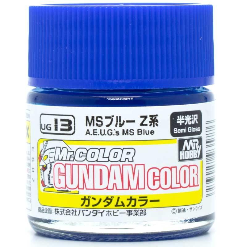 Mr. Hobby UG13 Gundam Color MS Zeta Blue Lacquer Paint 10ml - A-Z Toy Hobby