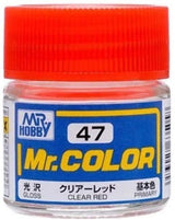 Mr. Hobby C47 Mr. Color Gloss Clear Red Lacquer Paint 10ml - A-Z Toy Hobby