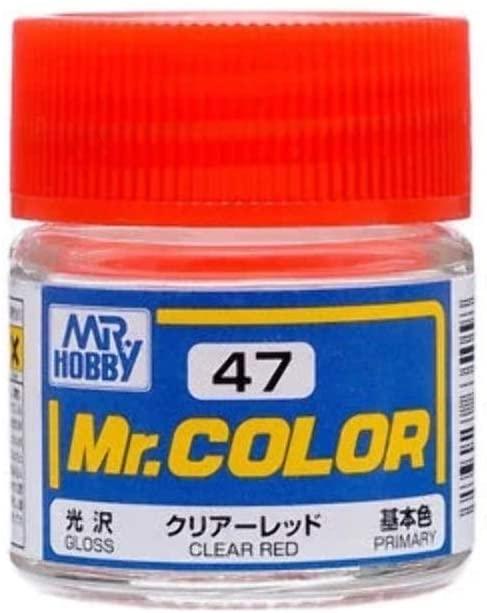 Mr. Hobby C47 Mr. Color Gloss Clear Red Lacquer Paint 10ml - A-Z Toy Hobby