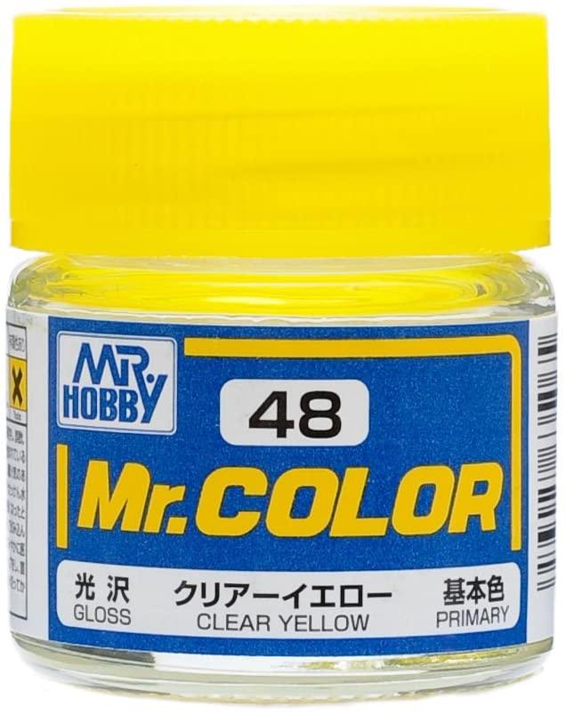 Mr. Hobby C48 Mr. Color Gloss Clear Yellow Lacquer Paint 10ml - A-Z Toy Hobby