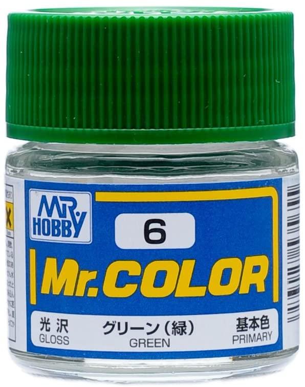 Mr. Hobby C6 Mr. Color Gloss Green Lacquer Paint 10ml - A-Z Toy Hobby