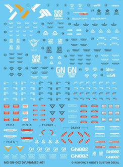 G-Rework Water Decal For MG Dynames - A-Z Toy Hobby